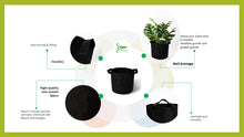 Load image into Gallery viewer, 10-Pack Grow Bags, Breathable Fabric Potted Bags with Handles
